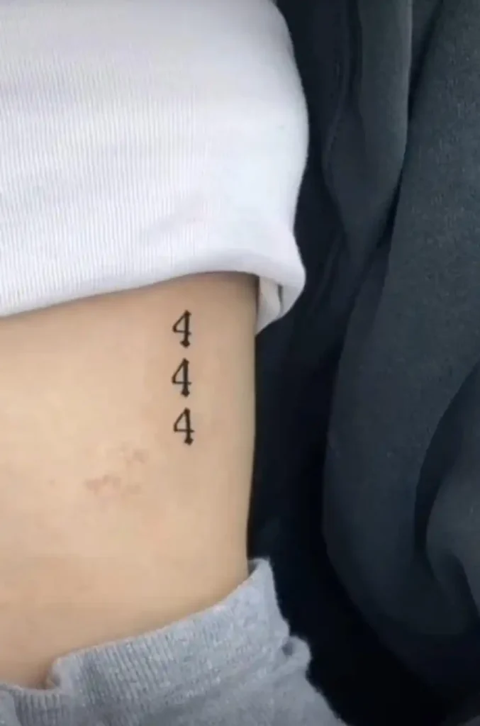 444 Tattoo Meaning: Love, Protection & Spiritual Guidance 4 444 Tattoo