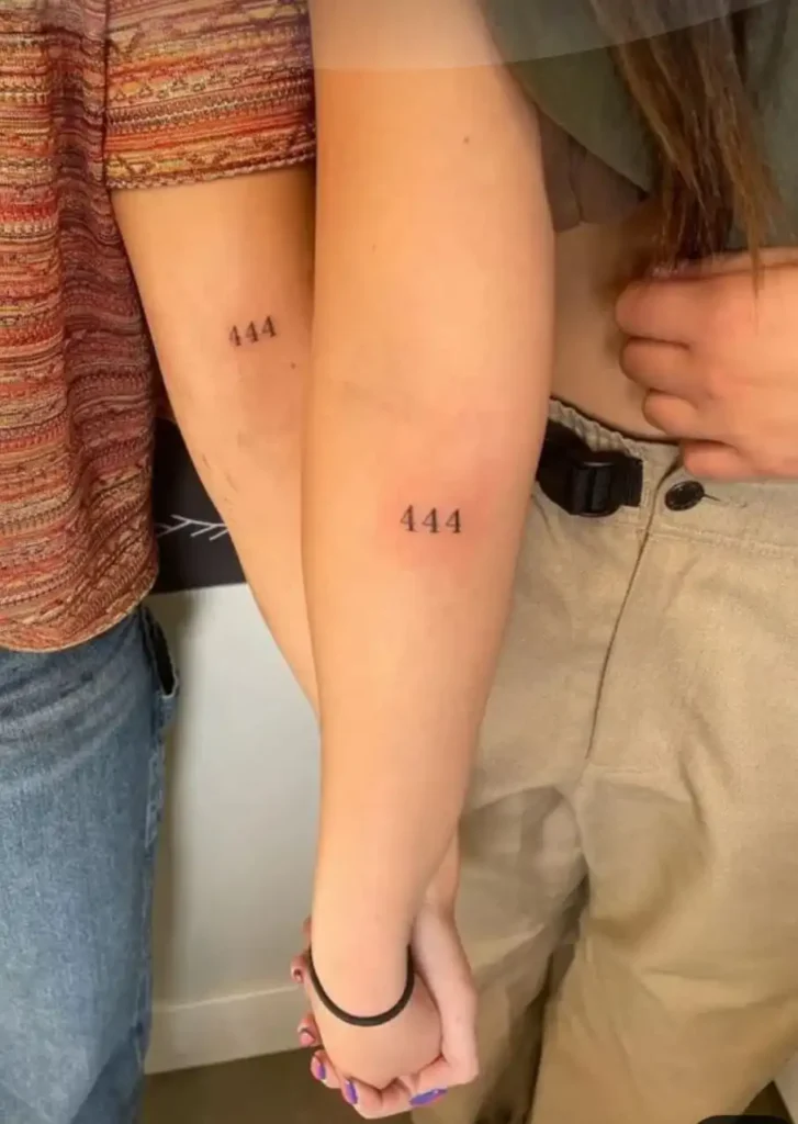 444 Tattoo Meaning: Love, Protection & Spiritual Guidance 17 444 Tattoo for Couples
