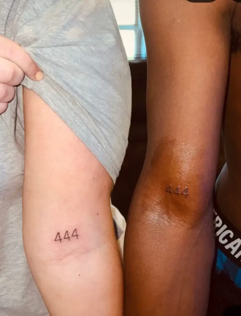 444 Tattoo Meaning: Love, Protection & Spiritual Guidance 18 444 Tattoo for Couples