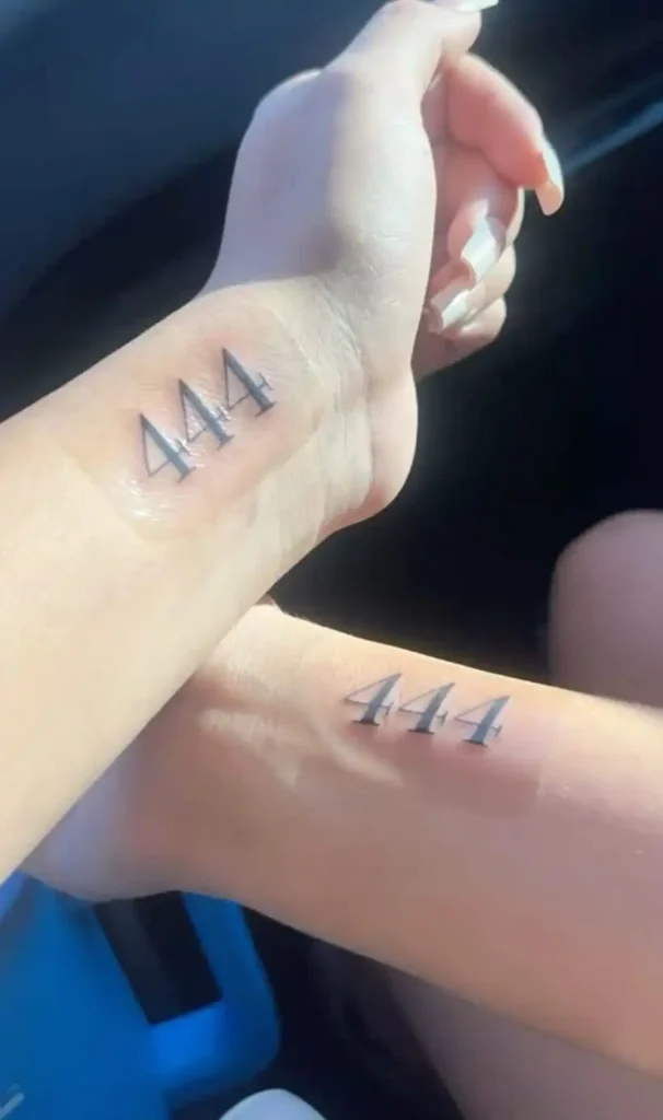 444 Tattoo Meaning: Love, Protection & Spiritual Guidance 13 444 Tattoo for Friends