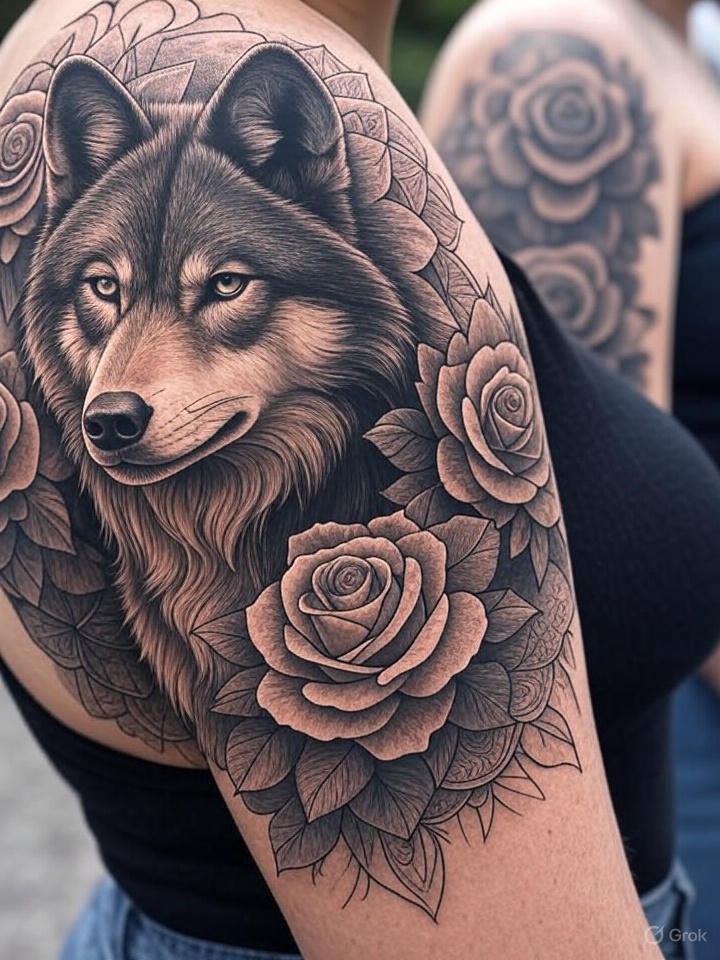 100 Best Wolf Tattoo Ideas – Unique & Meaningful Designs 2 wolf tattoo for women
