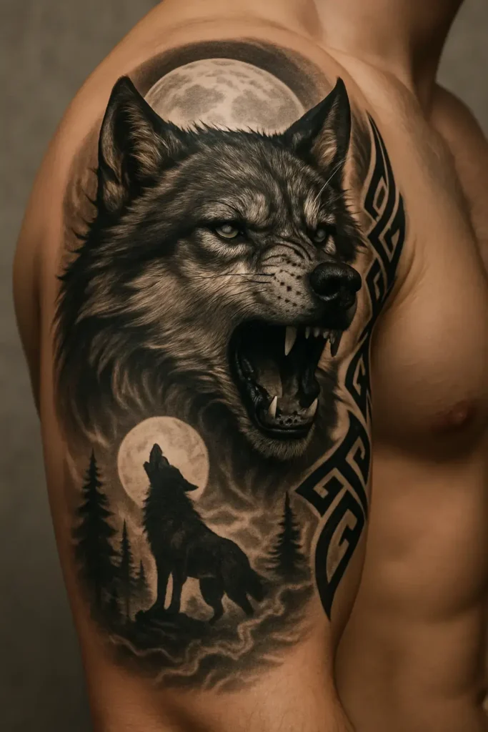 100 Best Wolf Tattoo Ideas – Unique & Meaningful Designs 6 wolf tattoo for men