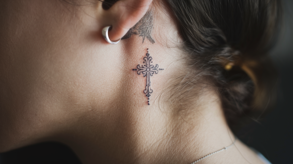 Behind Ear tattoo