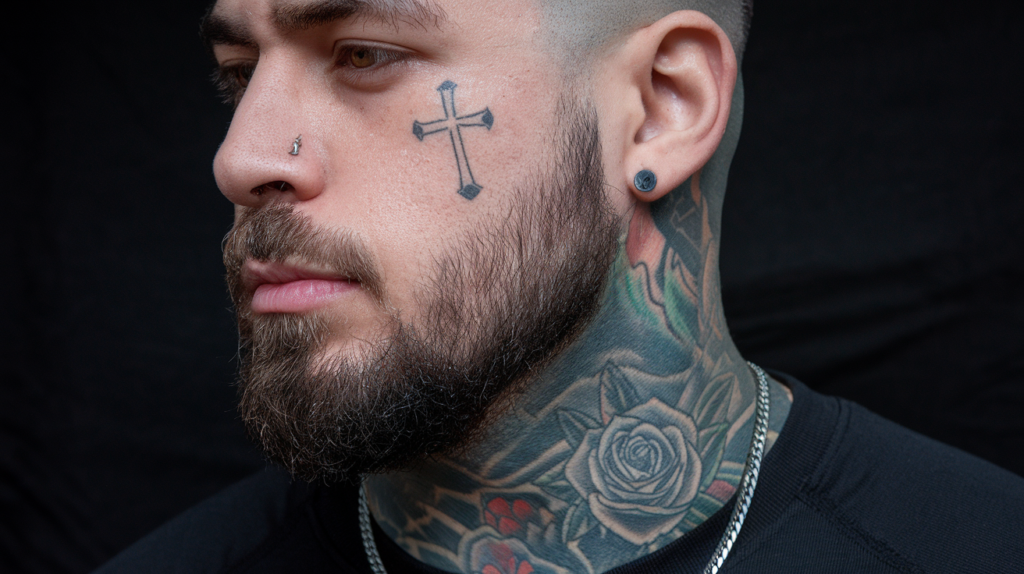 Cross Tattoo Meaning on Face