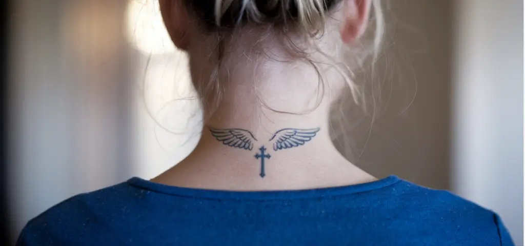 Cross Tattoo Meaning on Neck