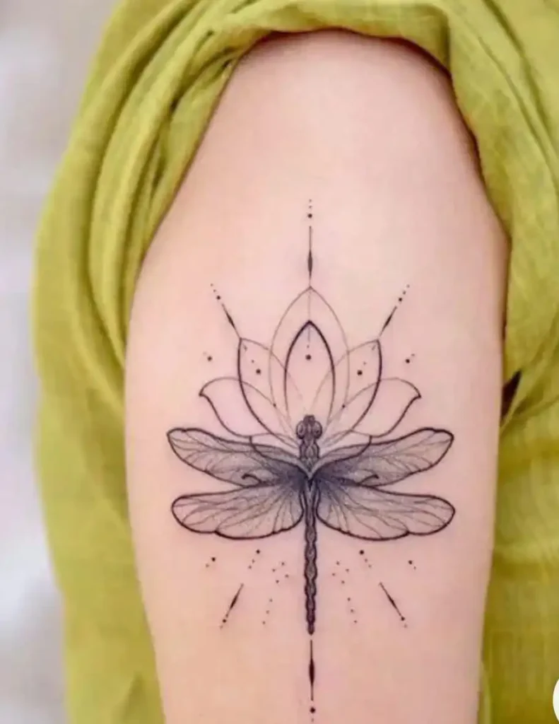 Dragonfly and Lotus Flower Tattoo Meaning 1