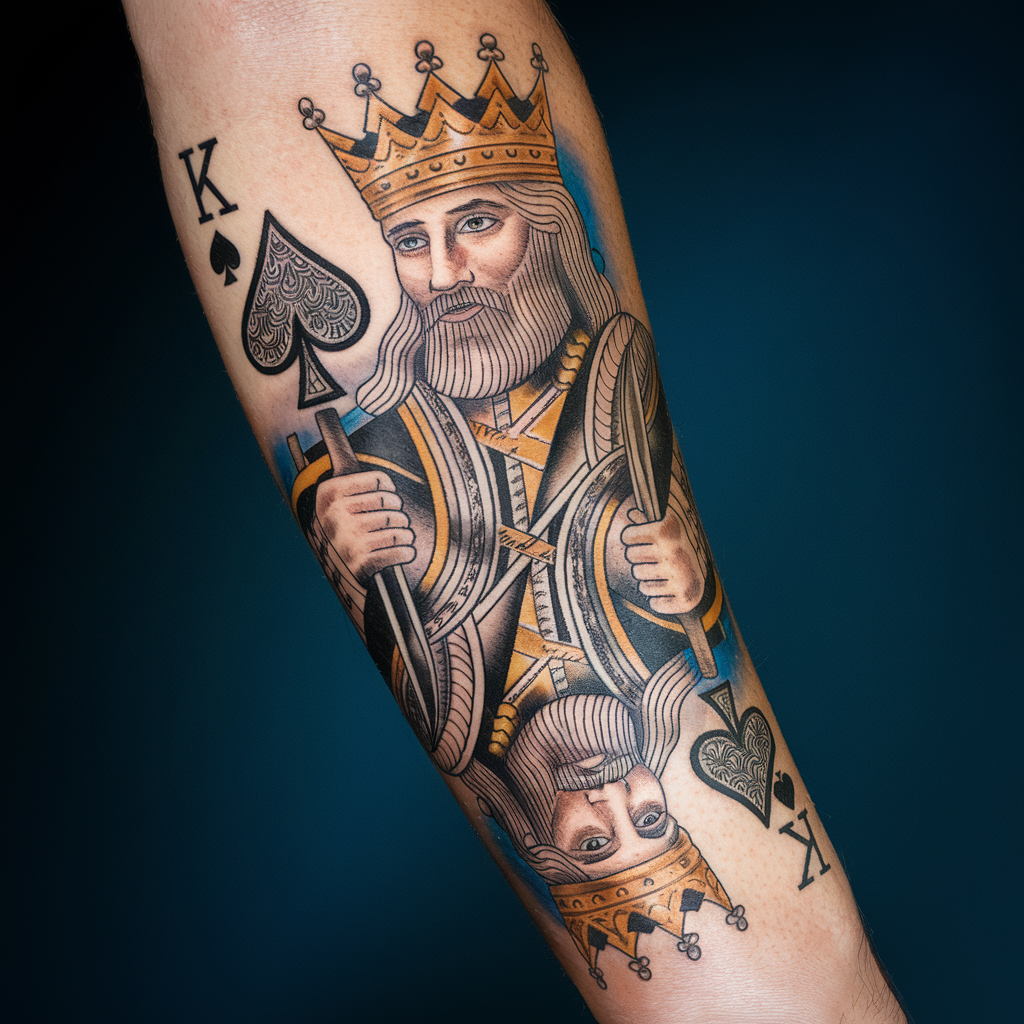 Spade Tattoo Ideas – Designs Meanings & Inspiration 13 King of Spades Tattoo