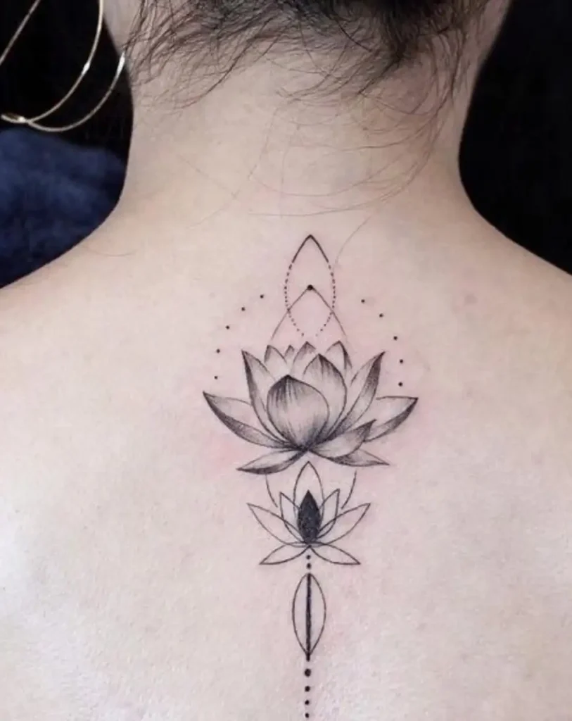Lotus Flower Tattoo Meaning with Dots