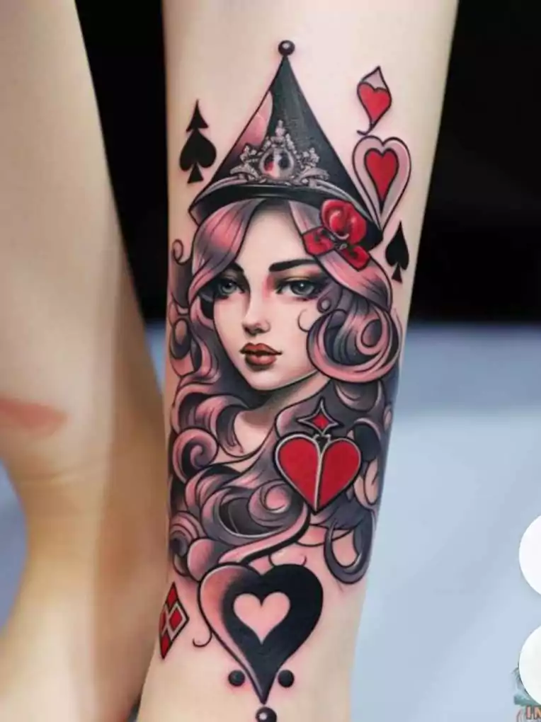 Spade Tattoo Ideas – Designs Meanings & Inspiration 8 Queen of Spades