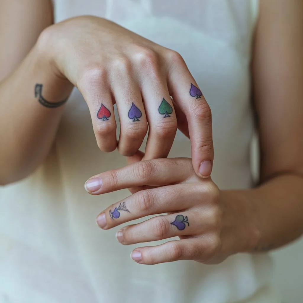 Spade Tattoo Ideas – Designs Meanings & Inspiration 26 Spade Tattoo on Finger