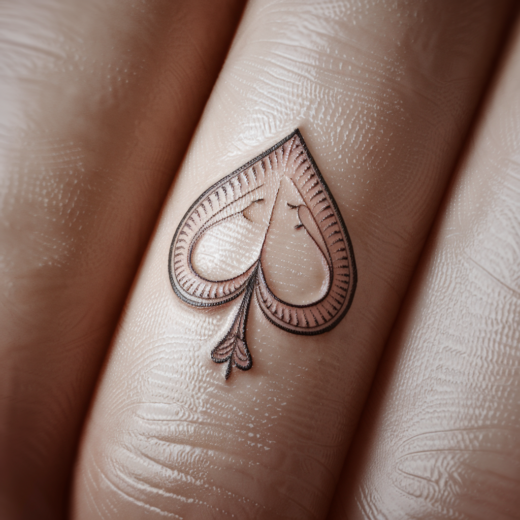 Spade Tattoo Ideas – Designs Meanings & Inspiration 27 Spade Tattoo on Finger