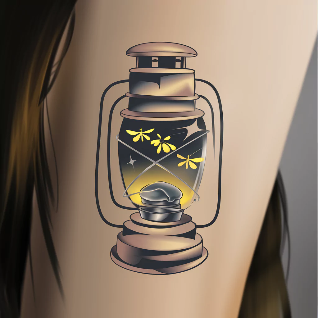 Firefly Tattoo Ideas: Meaningful & Mesmerizing Designs 7 firefly with lantern