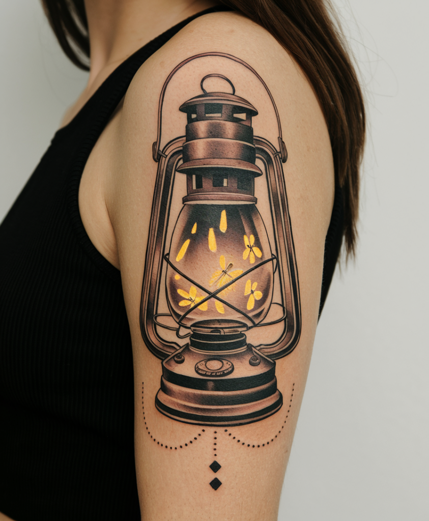 Firefly Tattoo Ideas: Meaningful & Mesmerizing Designs 12 firfly with latern