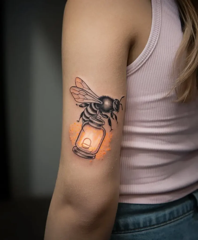 Firefly Tattoo Ideas: Meaningful & Mesmerizing Designs 11 Firefly With Lantern Tattoos
