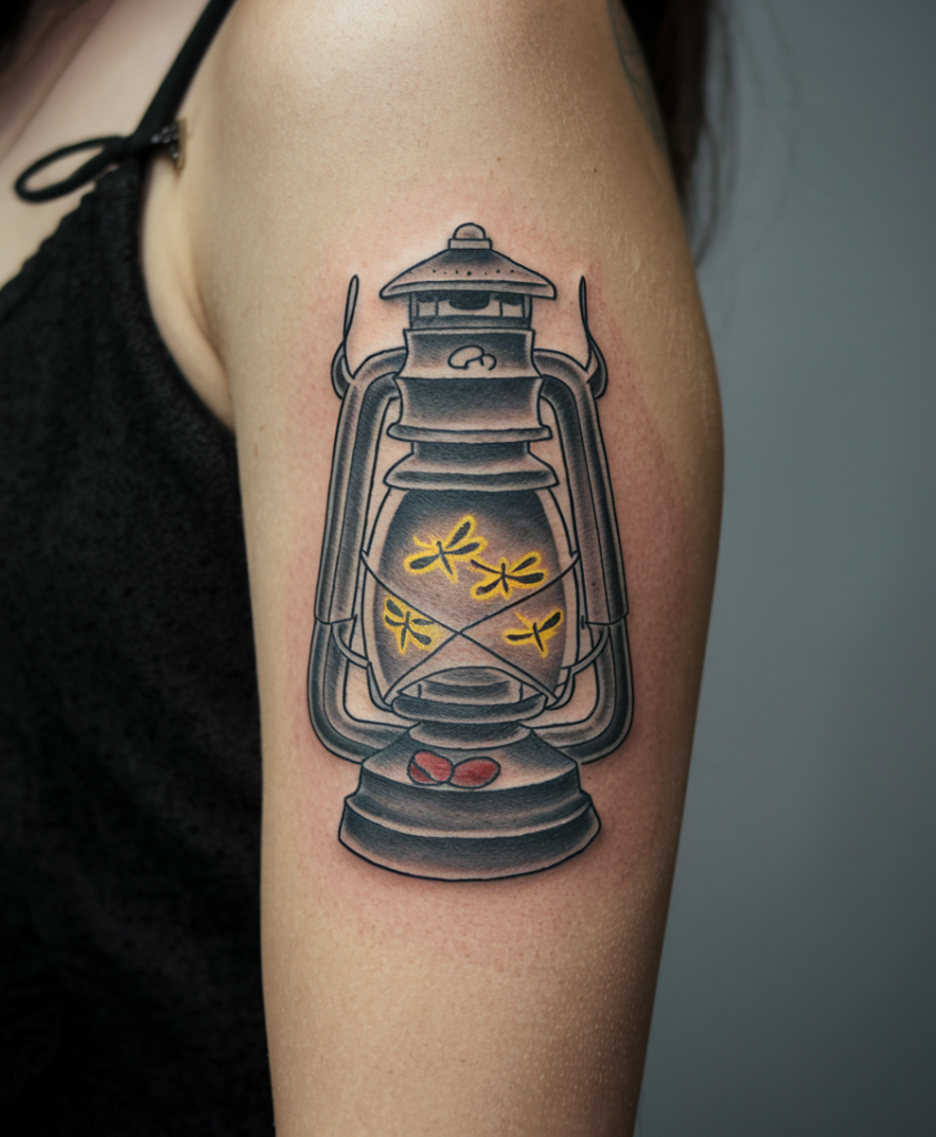 Firefly Tattoo Ideas: Meaningful & Mesmerizing Designs 9 Firefly With Lantern Tattoos