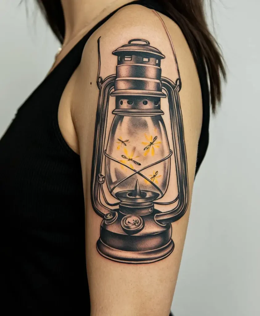 Firefly Tattoo Ideas: Meaningful & Mesmerizing Designs 10 latern tattoo