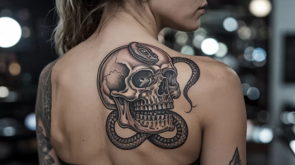 Snake Tattoo Meaning - Symbolism & Designs Explained 14 Skull and Snake Tattoo Meaning