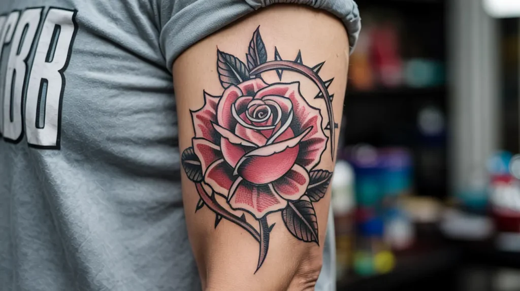Rose Tattoo Meaning: What Your Ink Says About You 8 Rose with Thorns Tattoo