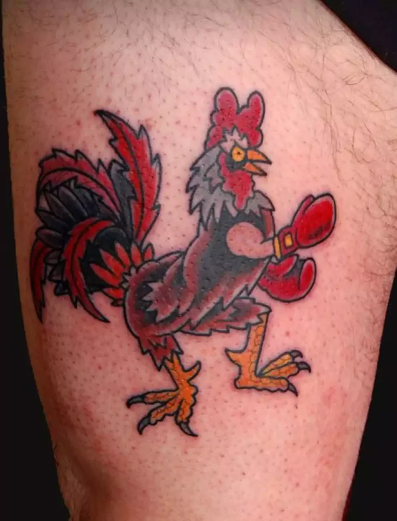 Fighting Rooster Tattoo