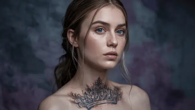 Crown Tattoo Meaning - Symbolism Placements & Styles 8 Crown Neck Tattoo Meaning