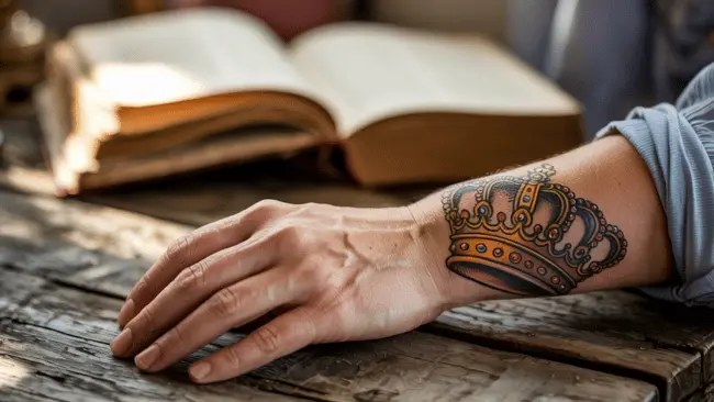 Crown Tattoo Meaning - Symbolism Placements & Styles 6 Crown Tattoo Meaning on Wrist
