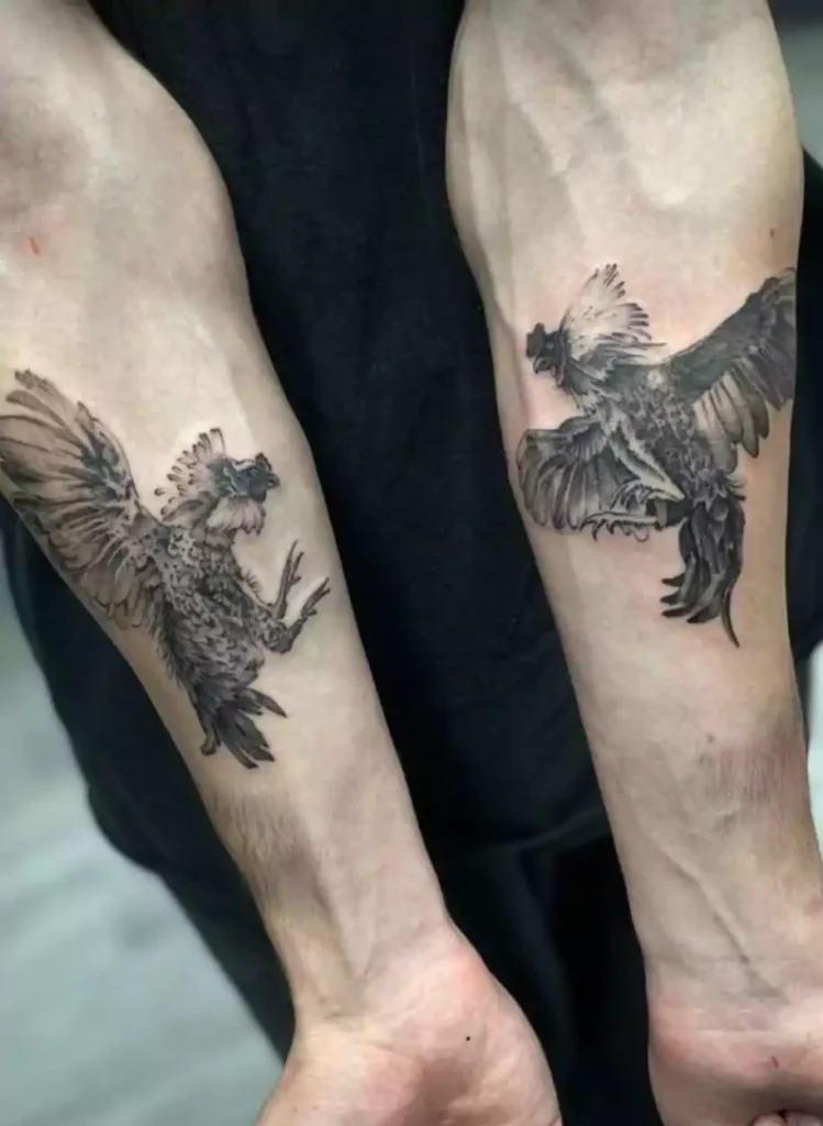 Fighting Rooster Tattoo