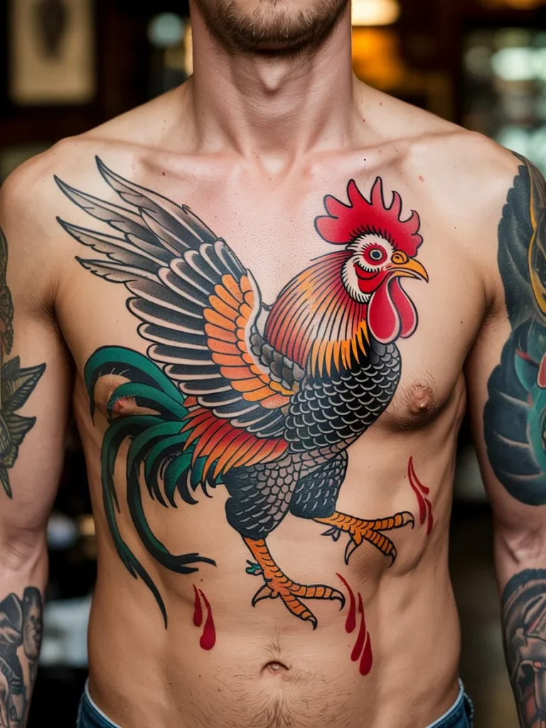 Rooster Tattoo Ideas
