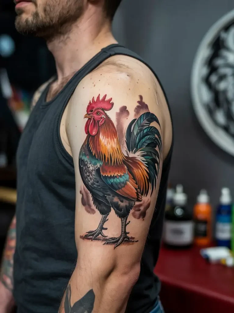 Rooster Tattoo Ideas for Guys