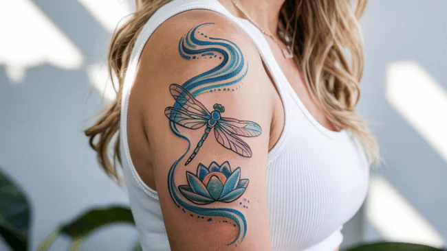Dragonfly Tattoo Meaning: Symbolism Colors & Spirituality 6 Water and Dragonfly Tattoo Meaning